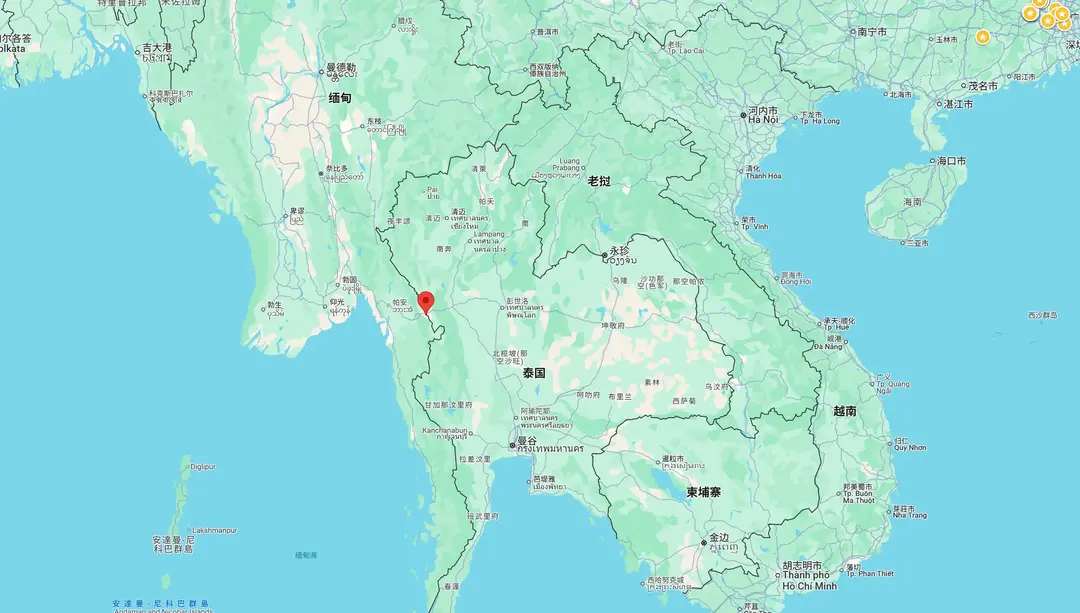 妙瓦底所处位置